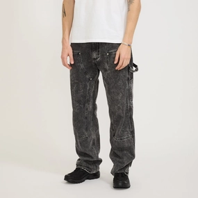 Acid Wash Denim Carpenter Jean Black Airy Touch Daily Wear Summer Vibes Music Event