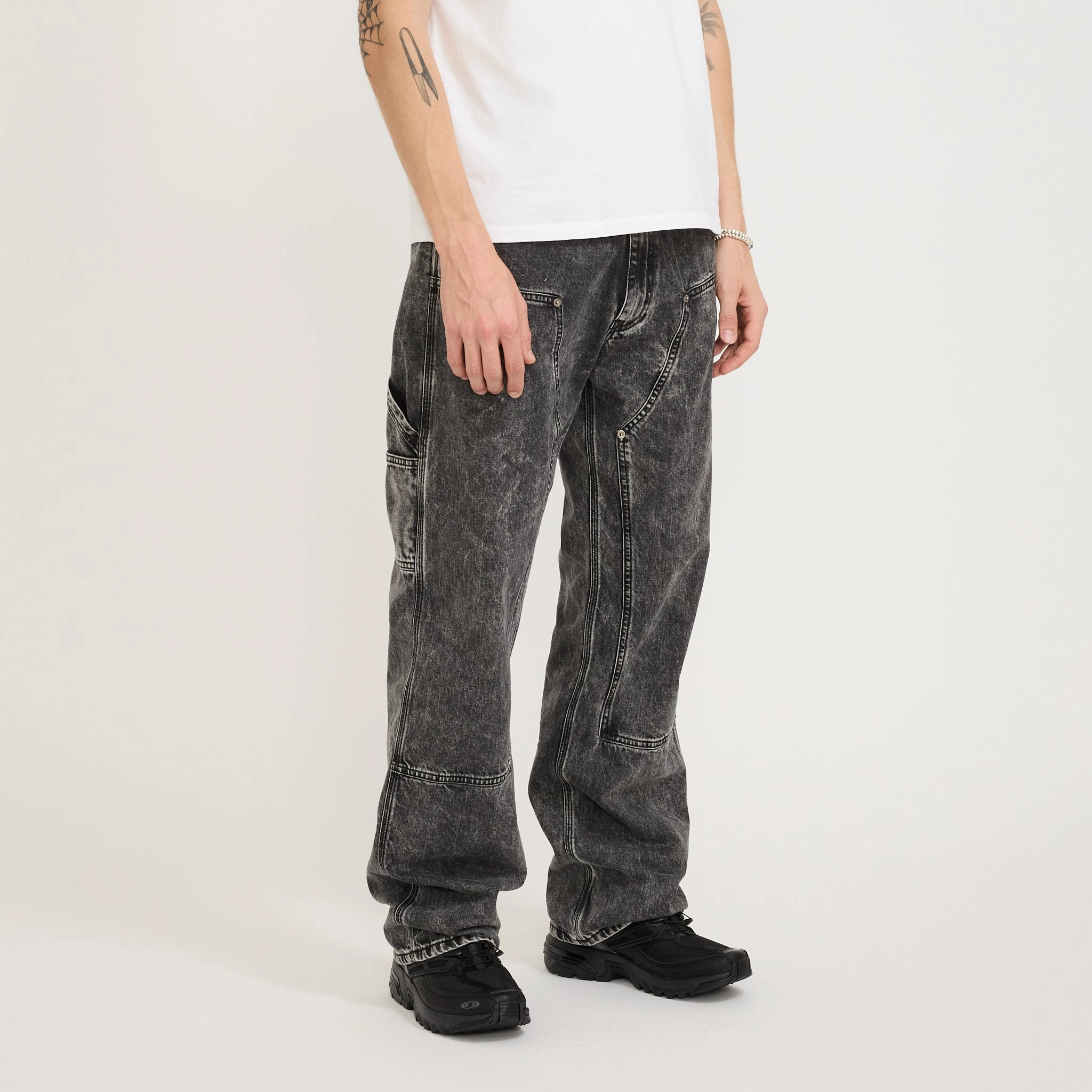 Acid Wash Denim Carpenter Jean Black Ready Choice