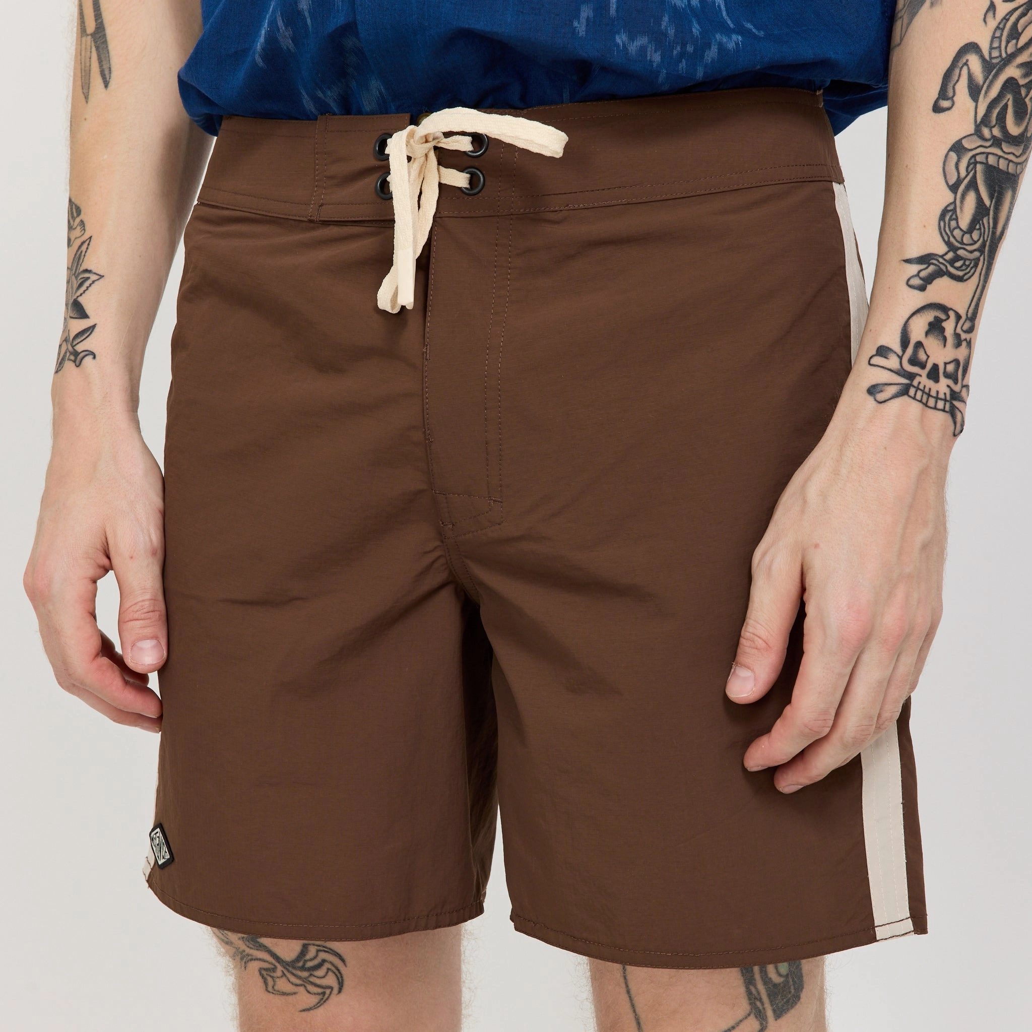 Ripstop Boardshort Brown Fresh Look Quick Release Fastener