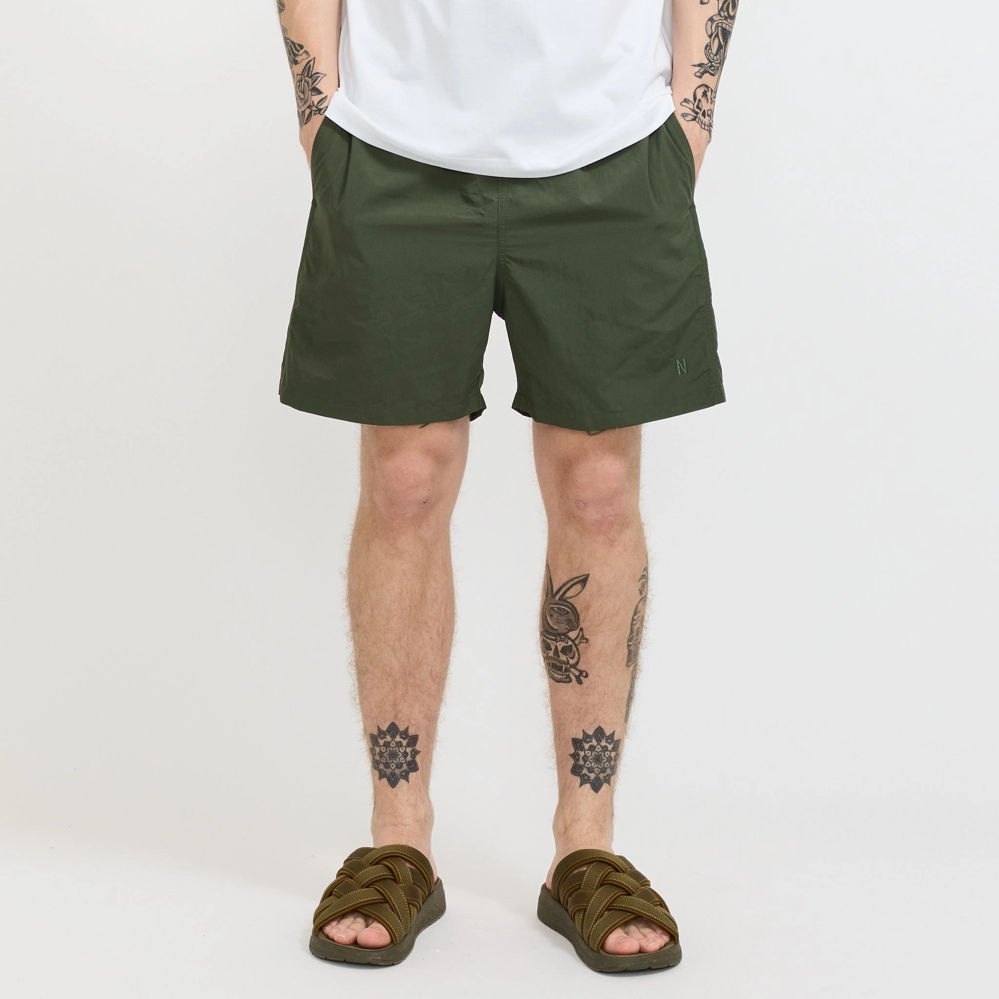 Performance Comfort retail industry Hauge Recycled Nylon Swimmers Spruce Green