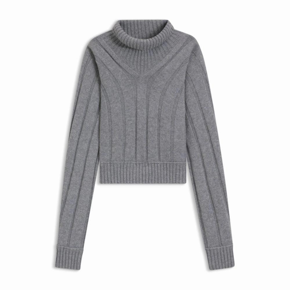 Zero Waste Production Rollneck sweater in virgin wool and cashmere