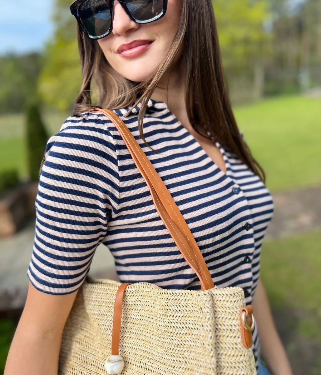 Rosie Rib Stripe Shirt StretchMaterial