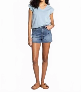 Travel Clothing Tailored Cut Rowan Shorts In Denim