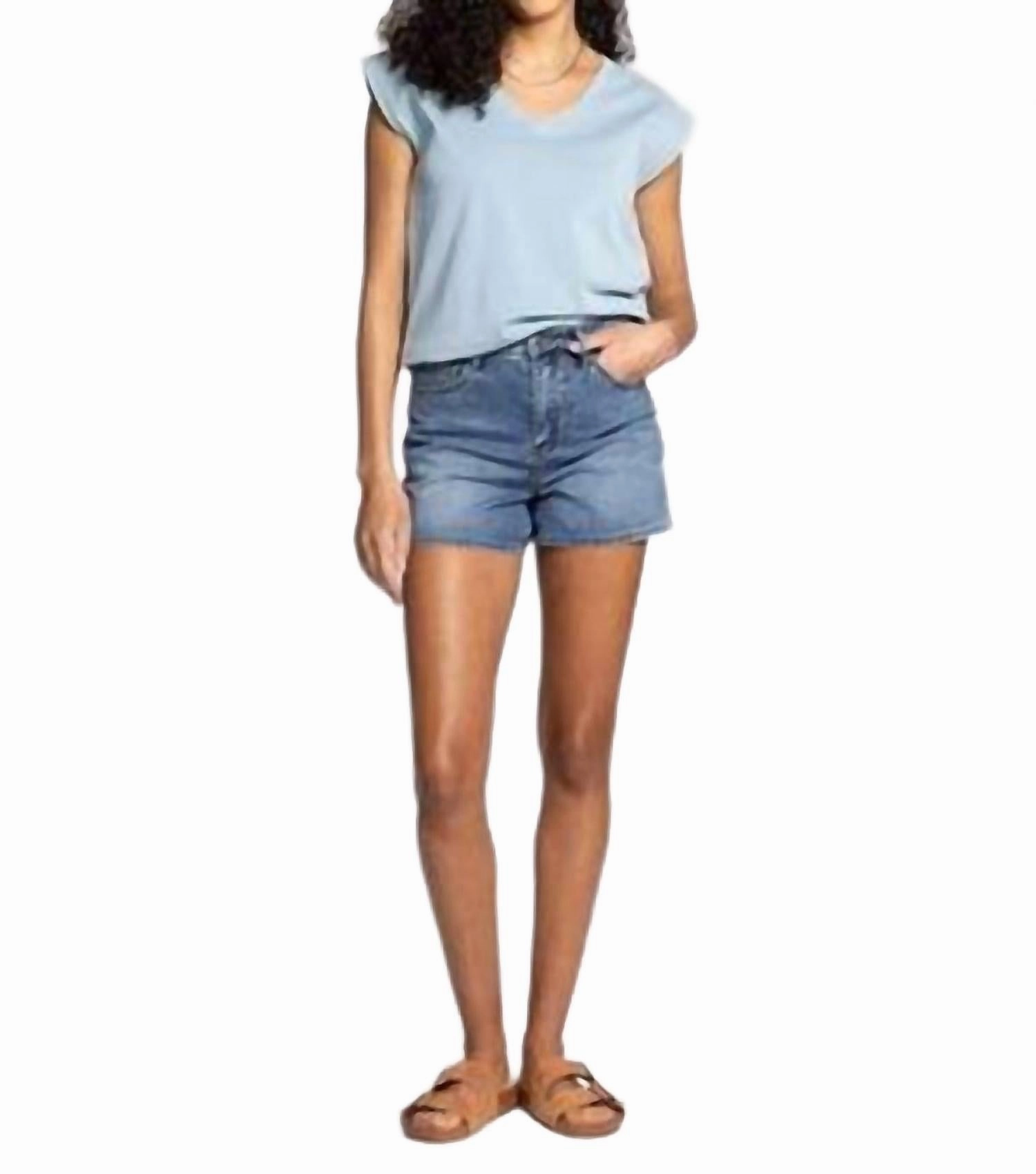 Rowan Shorts In Denim Secure Pocket Zippers Travel Light