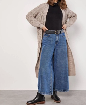 Cozy And Stylish Chilly Wear Rumored chunky cable knit midi-cardigan