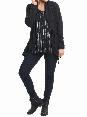 Ryder Cardigan In Black Cozy Knit Fit Winter Knitwear