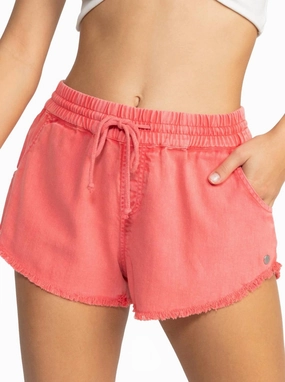 Party outfit baseball uniform Scenic Route Shorts In Hibiscus