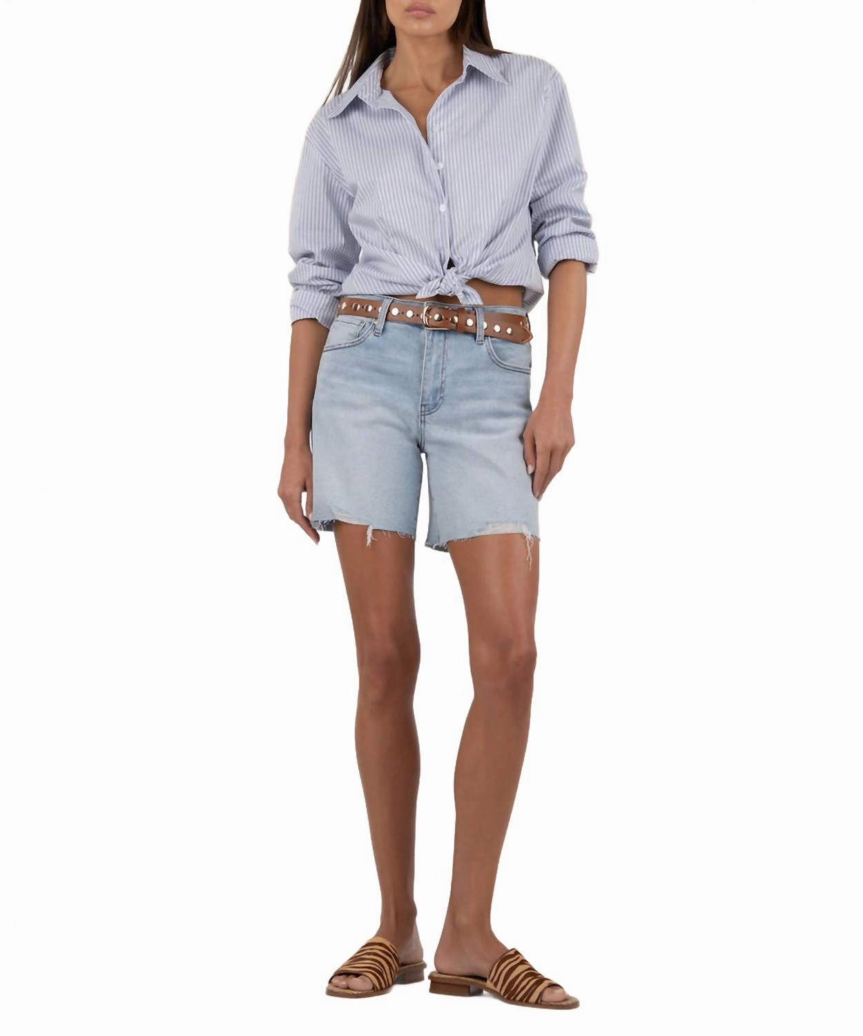 Holiday Wear kids wear Hailey High Rise Short With Raw Hem In Openness