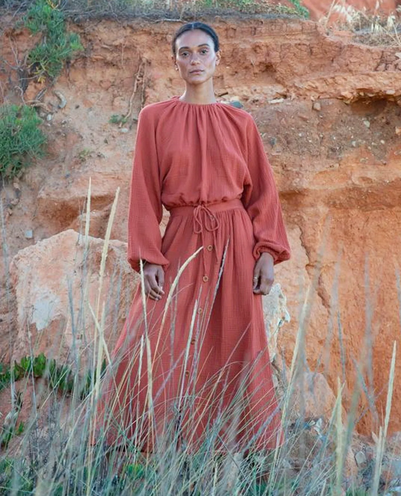 Ursa Organic Cotton Skirt In Paprika Urban appeal