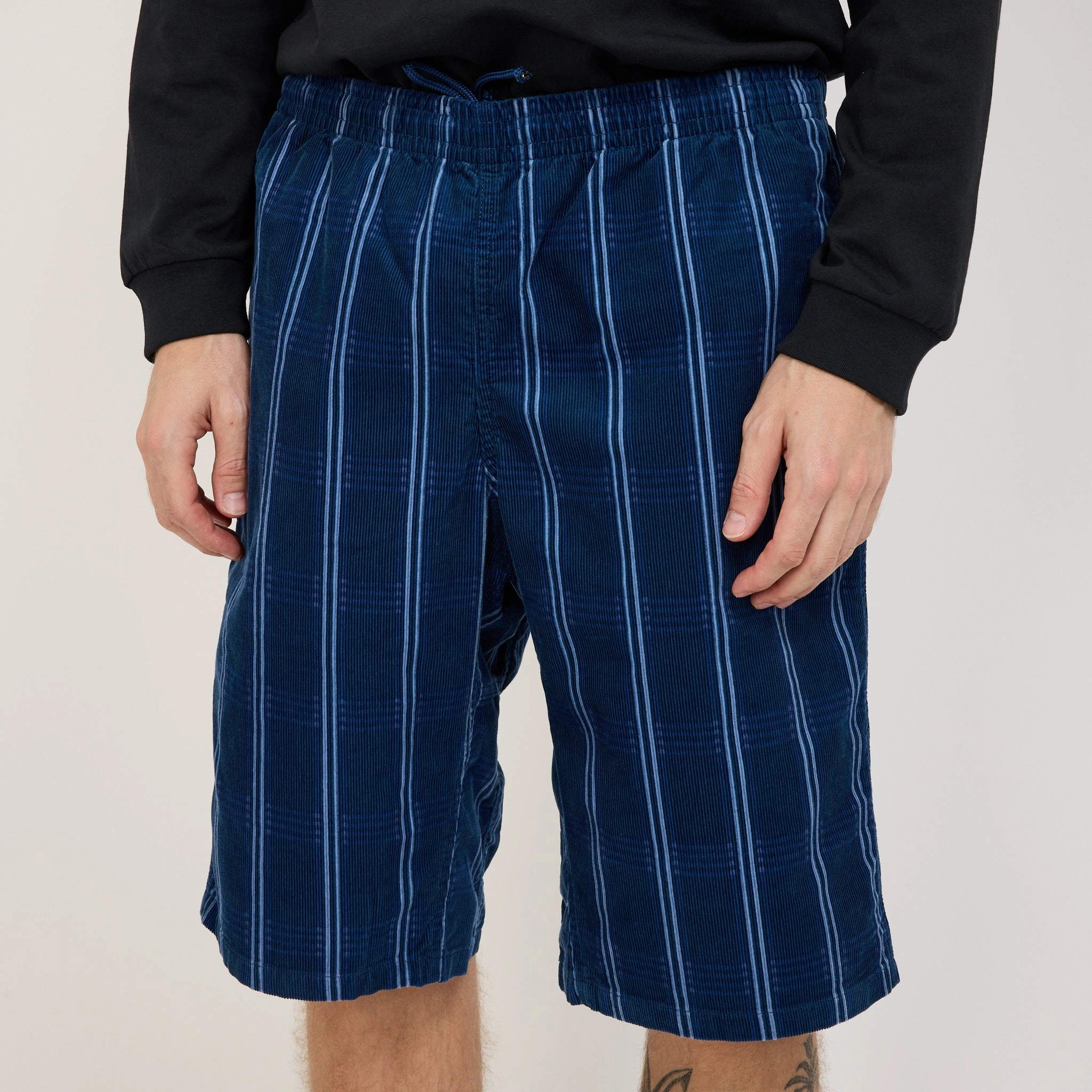 Corduroy Swell Short Navy Check No Pinch