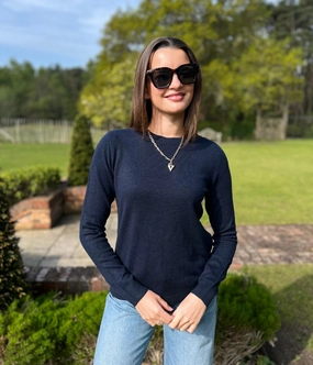 Navy Recycled Blend Jumper Sport Performance Comfortable Touch