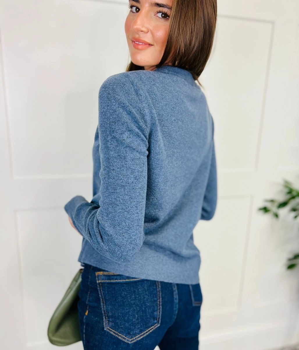 Cozy Hug Blue Recycled Blend Jumper