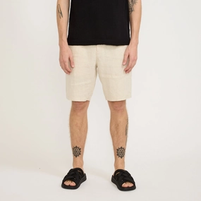 Tagless label Spandex shorts Seb Casual Linen Shorts Oat