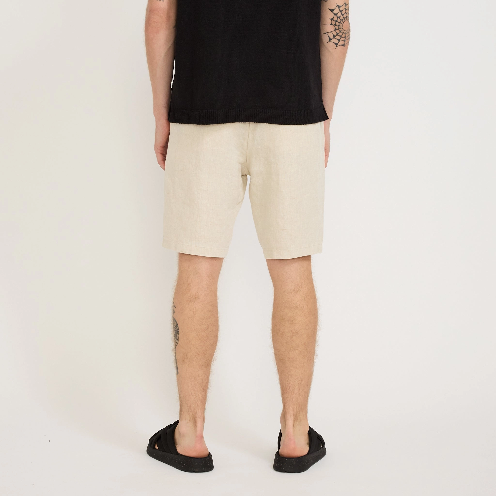 cool tones Seb Casual Linen Shorts Oat