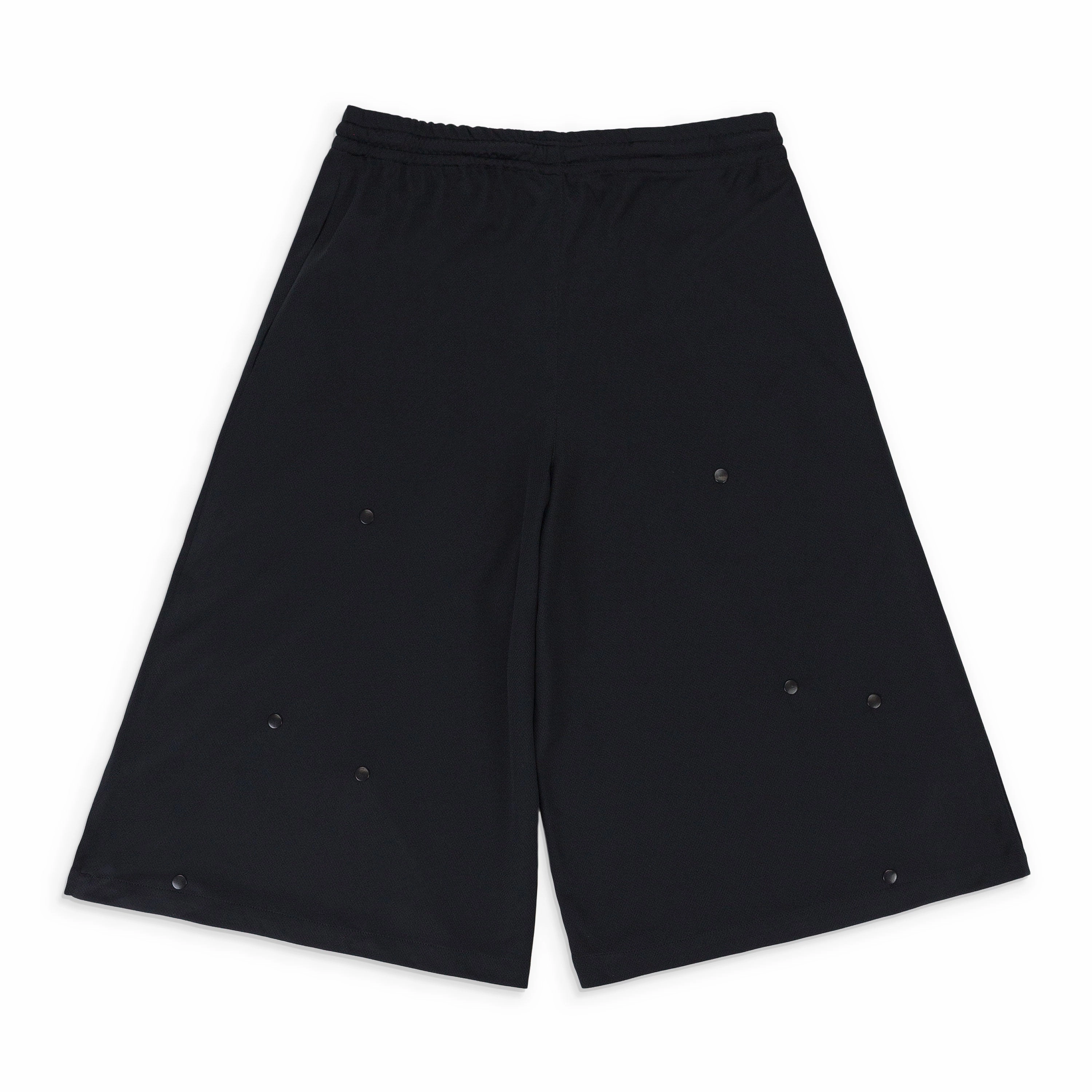 long-lasting quality ribbed texture SELF DRAPE SPORTS BLACK SHORTS