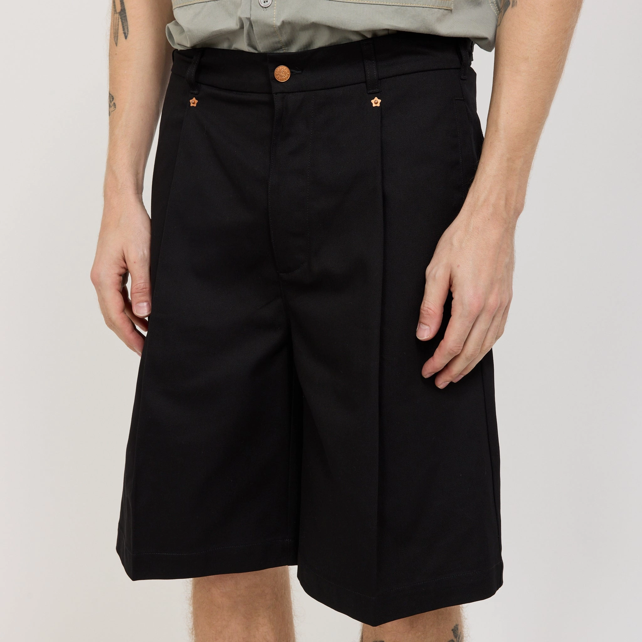 Lyu Short Black Eco Friendly Fabric Camouflage Pattern