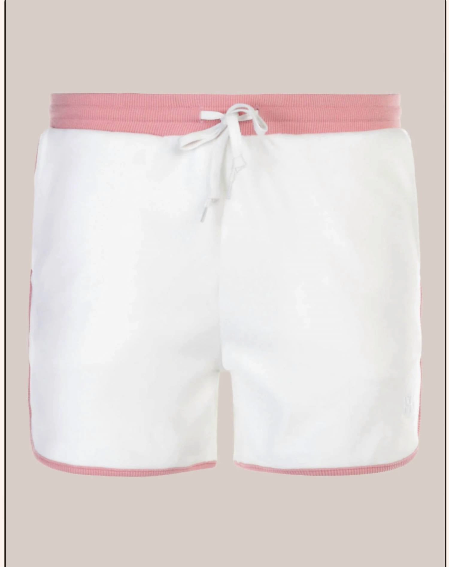 NoChafeFinish men's option Shimmer Short In White/pearl Blush