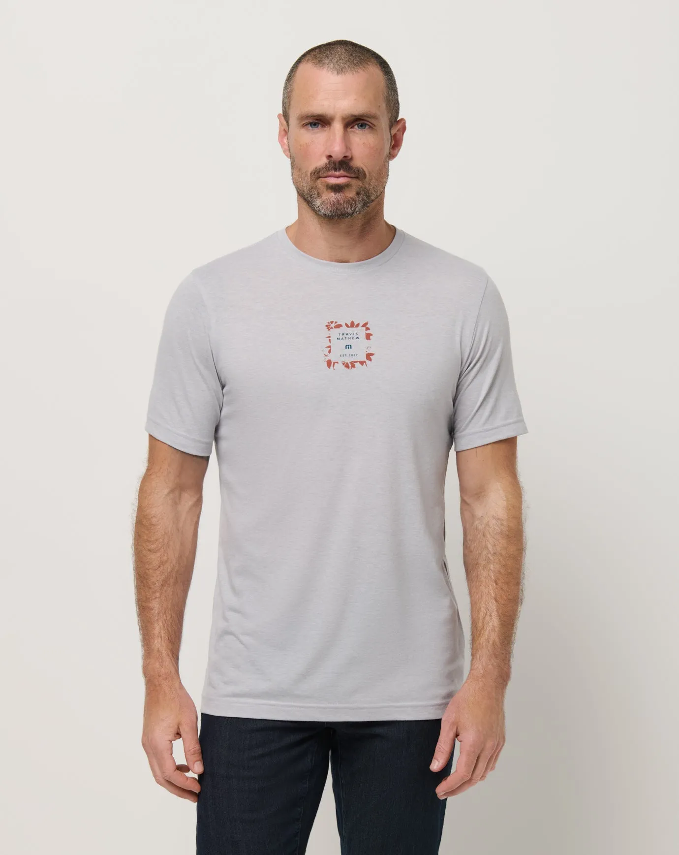 Spandex Enhanced Elasticity Micro Perforated Fabric Short Layover Tee