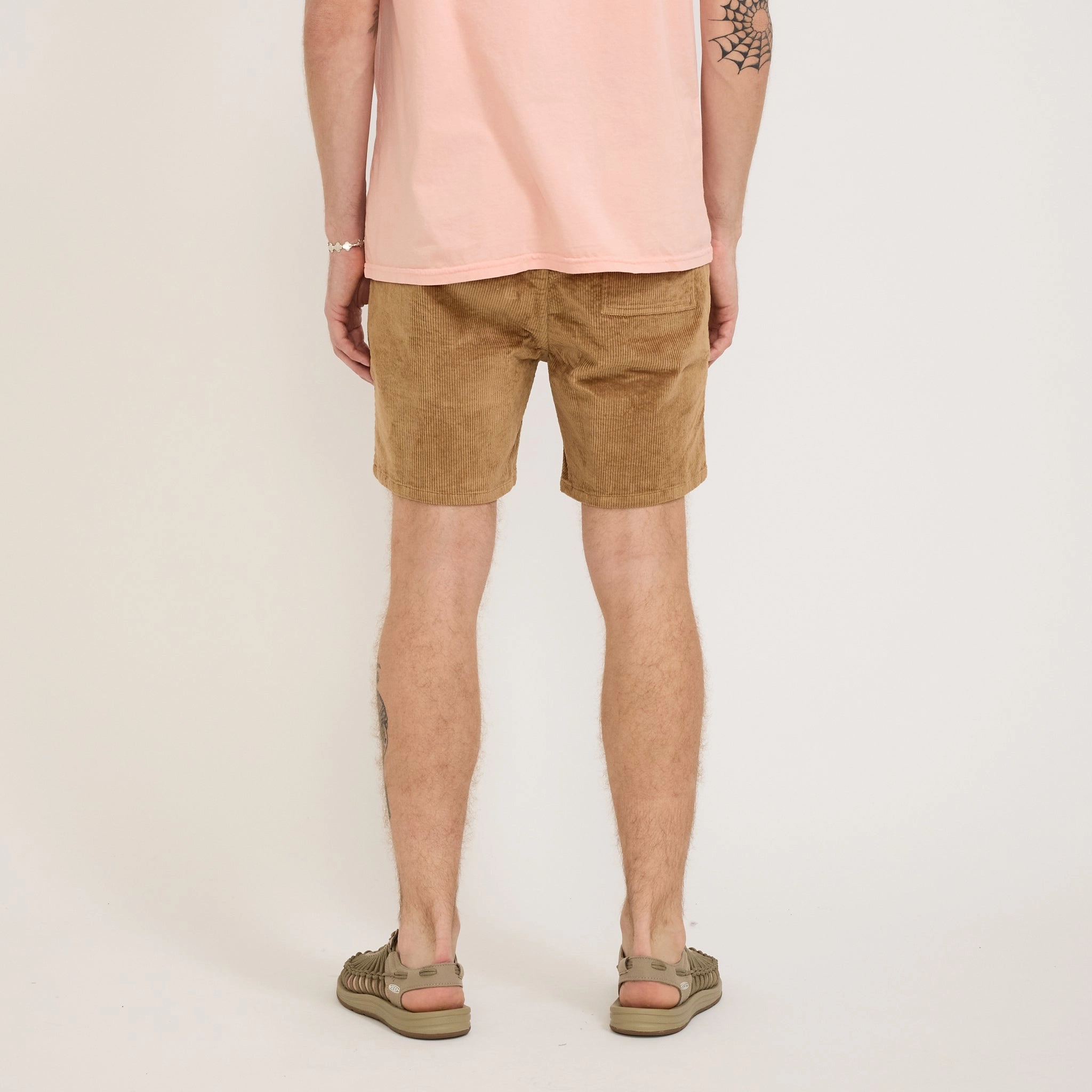 Easy Care Material Unisex Shroom Shorts Almond