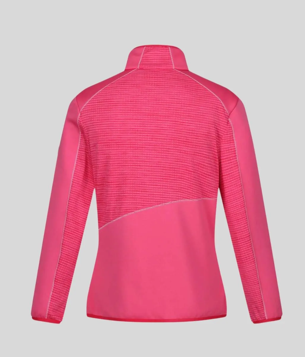 Curved Hem Design Pink Yare Lightweight Jacket