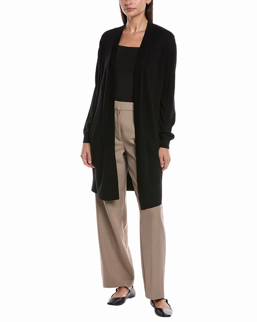 Lafayette 148 New York Drop Shoulder Open Front Cardigan Soft Wear
