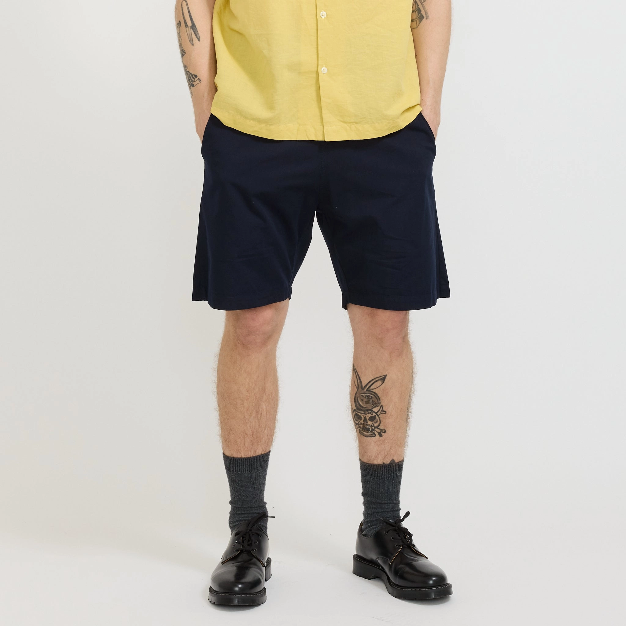 Simple Short Military Cotton Navy Quick Style Versatile Piece