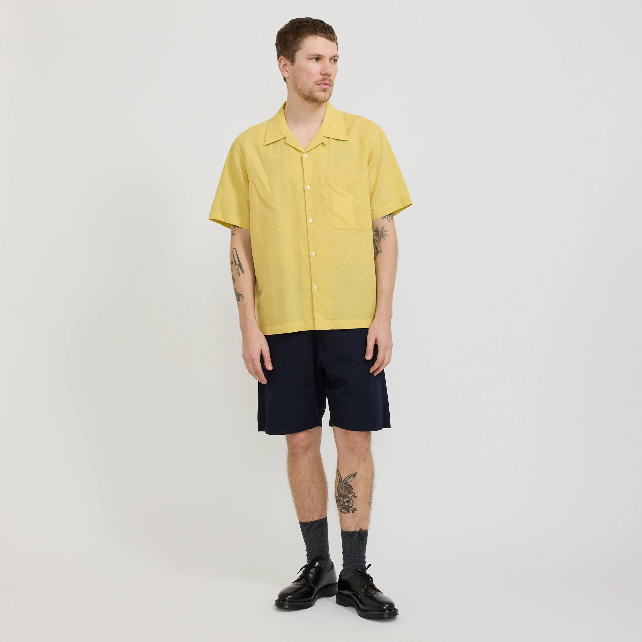 Simple Short Military Cotton Navy Moisture Controlled Lining Holiday Wear