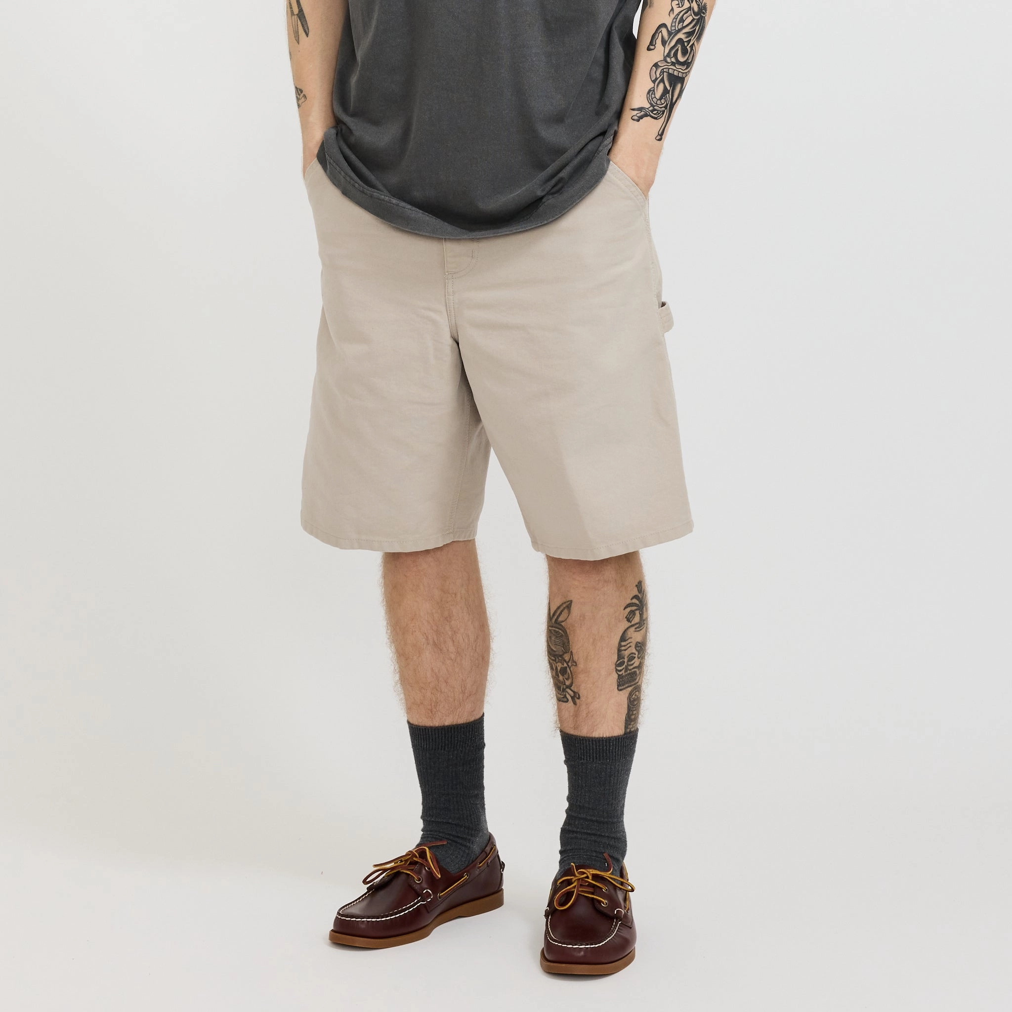 Sneakers AntiOdorTreatment Single Knee Short Dusky Beige