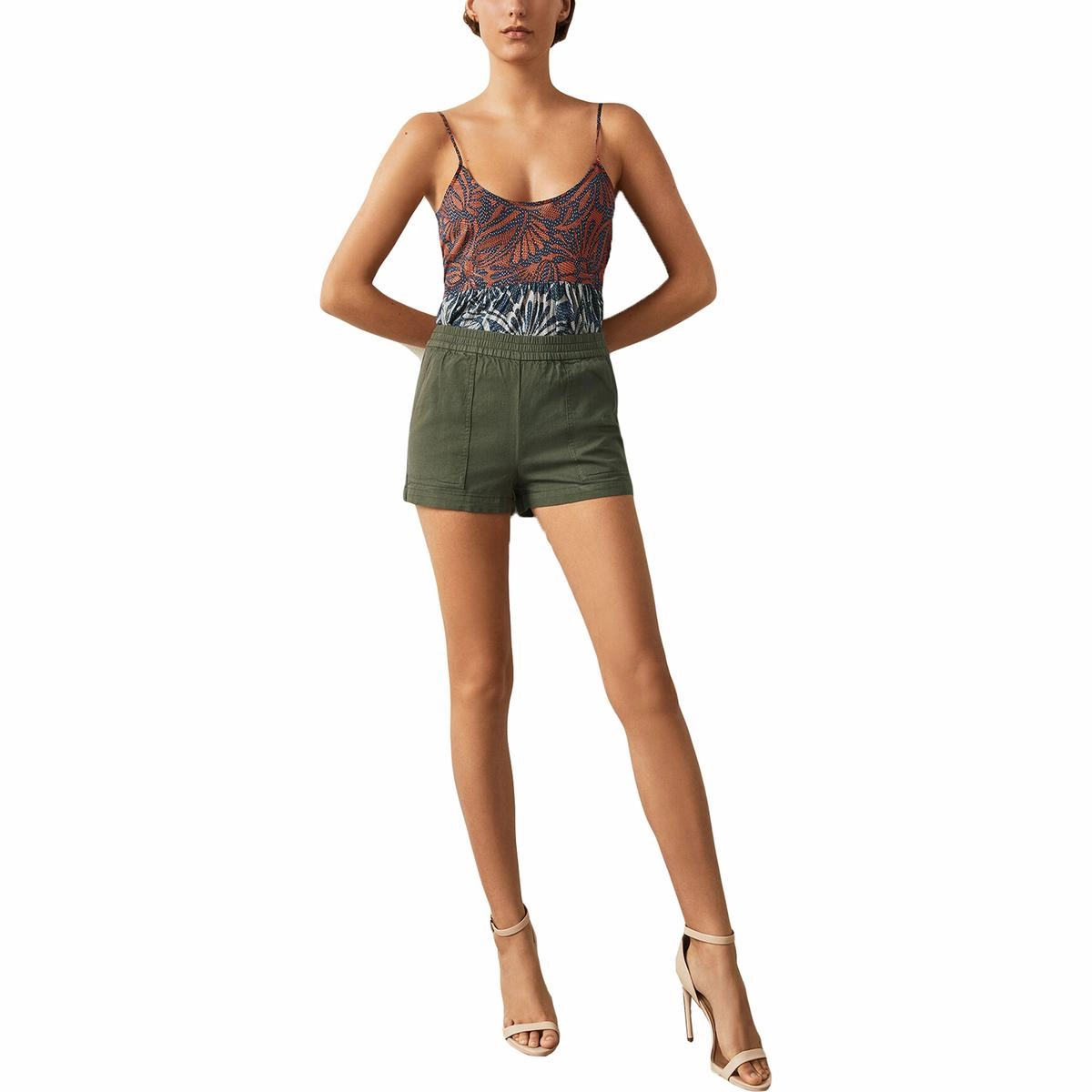 Larsen Womens Woven Utility Casual Shorts Anti Pilling Surface On-The-Go Style