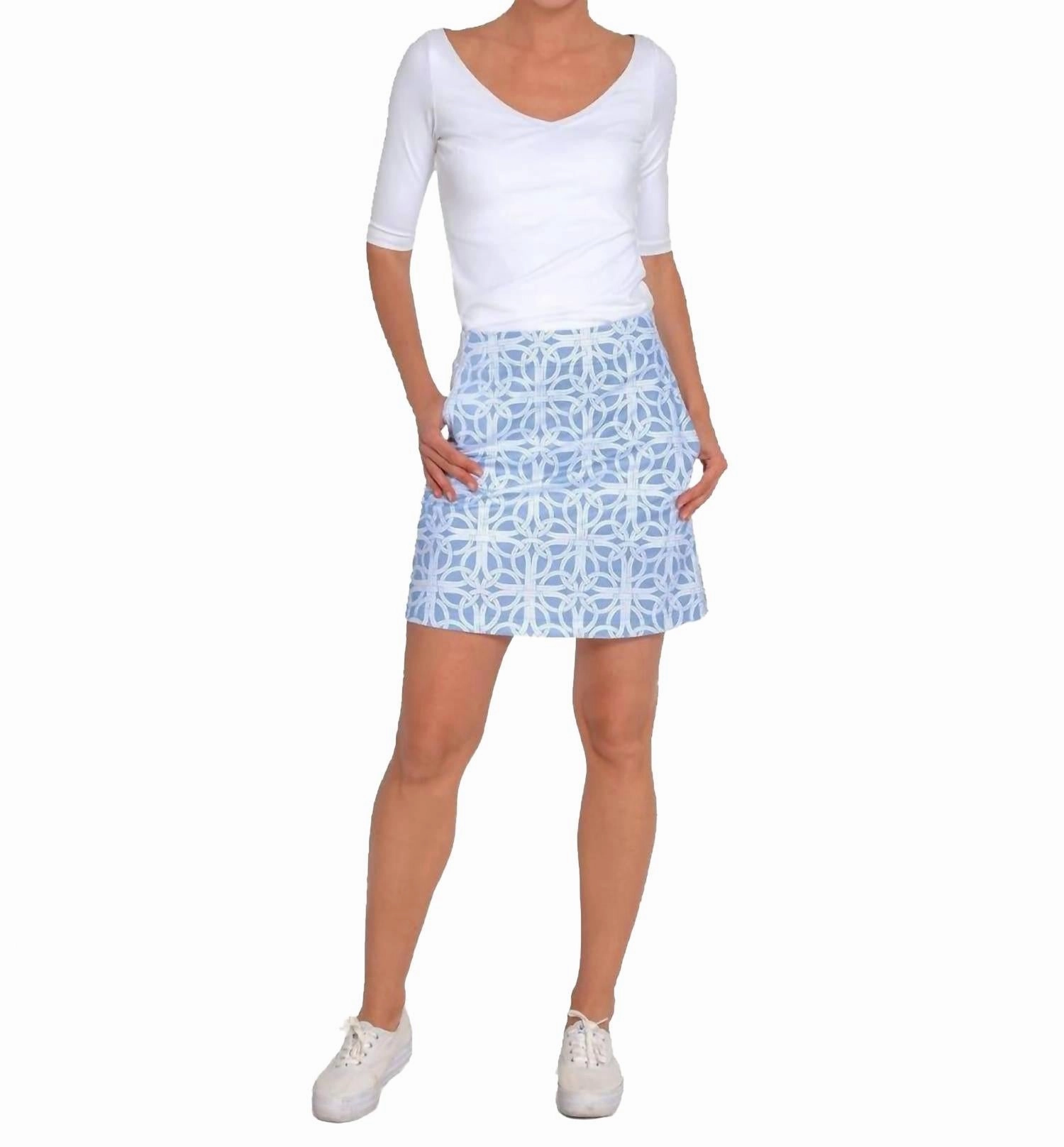 Skippy Skort Ring Toss In Navy tropical style present for him