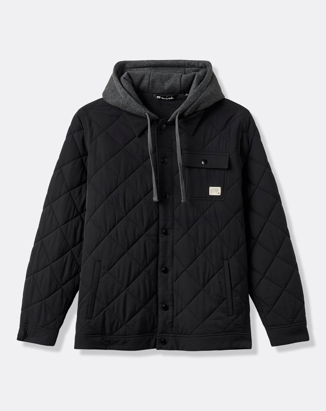 Water Resistant Design Layered Hem Design Grey Wave Full Zip Hoodie