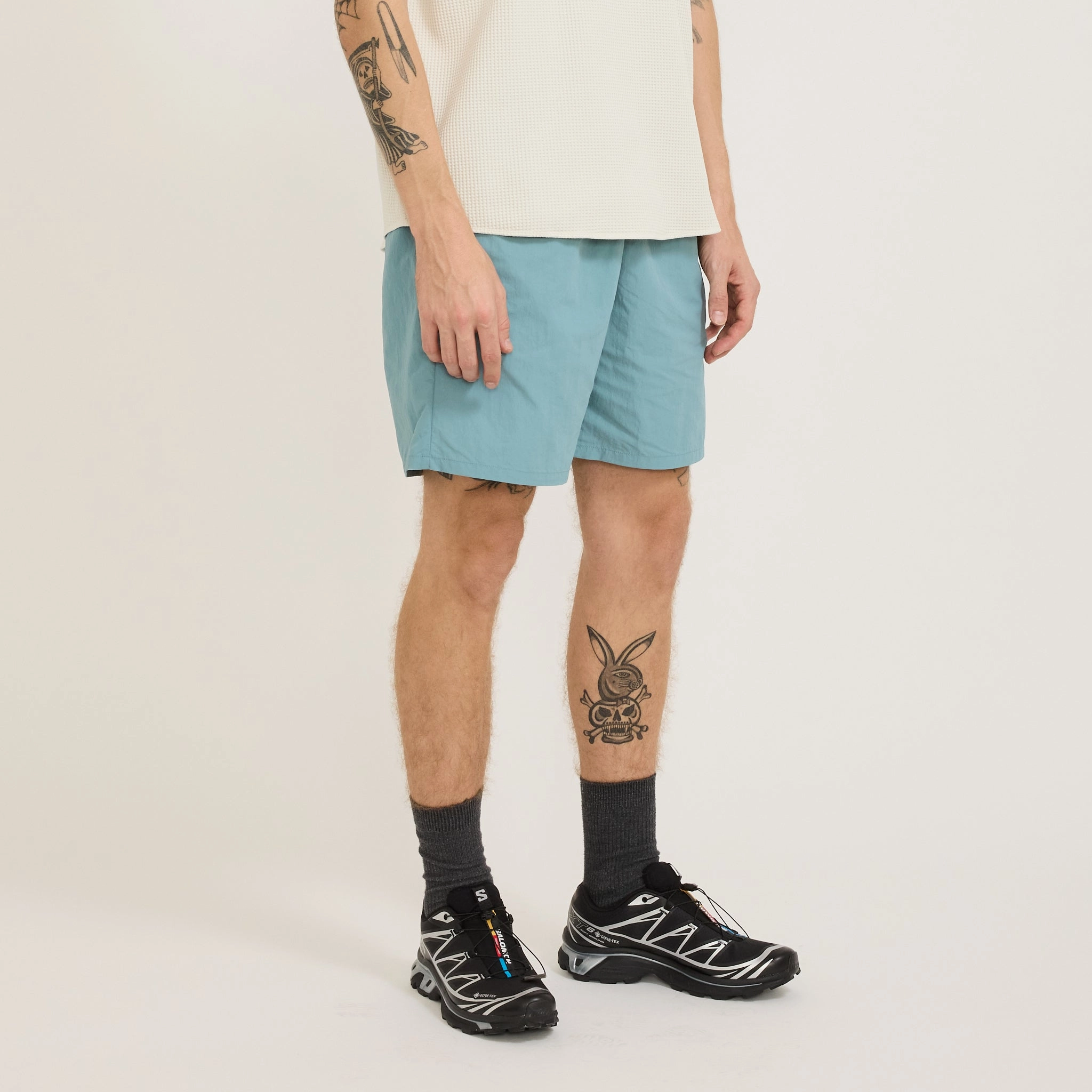 Snag Free Design Nylon Shorts Smoke Aqua