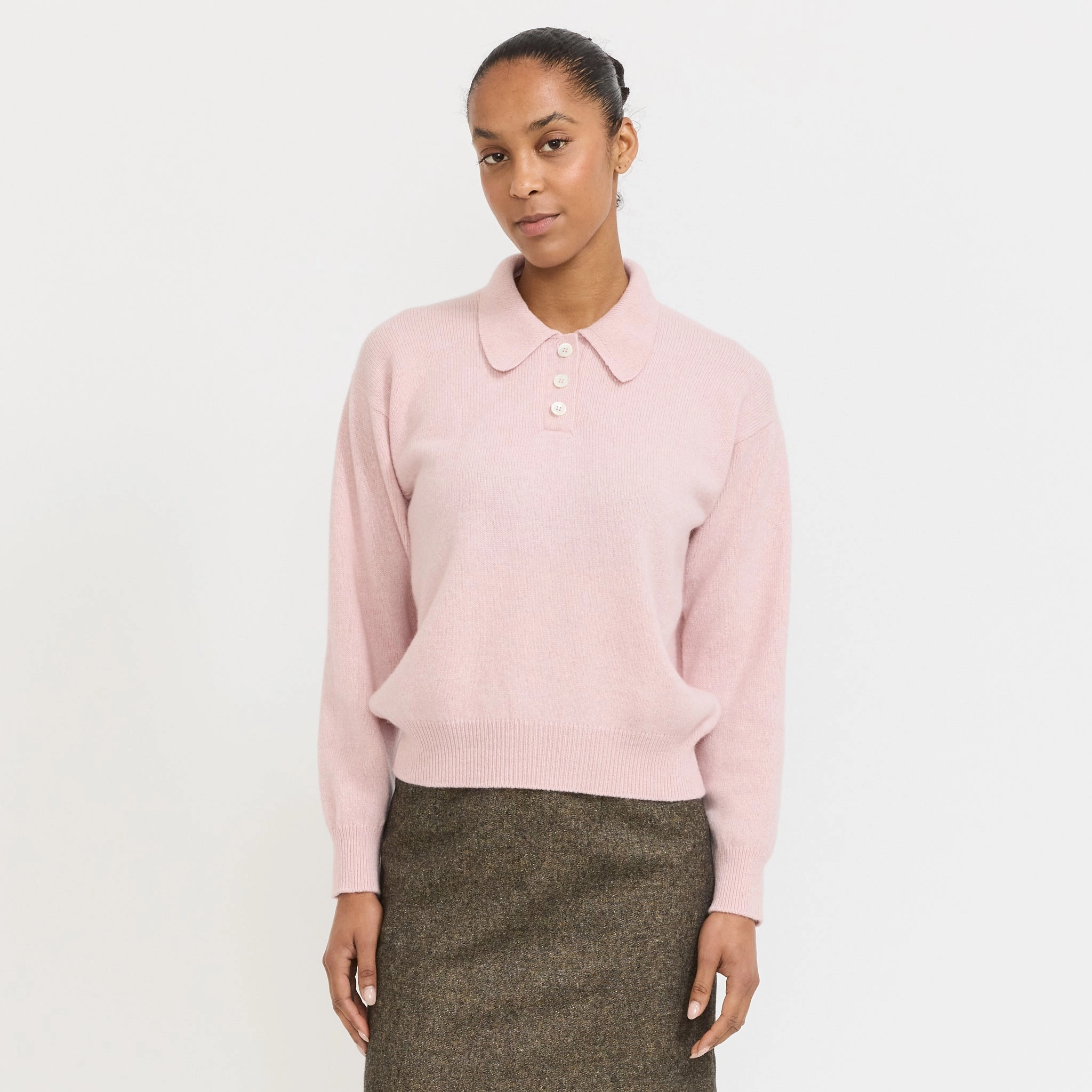 Classic Winter Soft and Stylish Edith Polo Pale Pink
