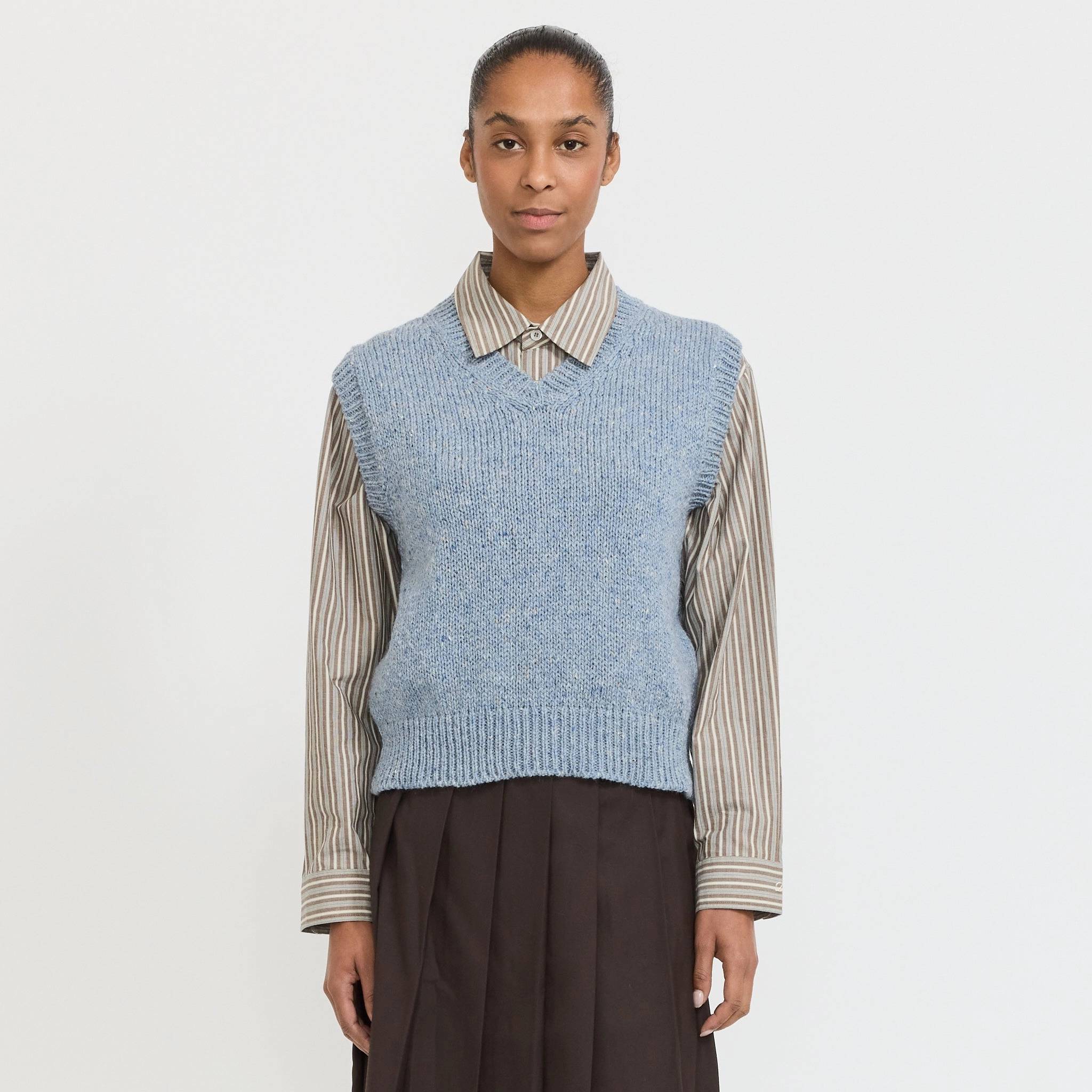 Lost My Sleeves Sweater Sky Soft Knit