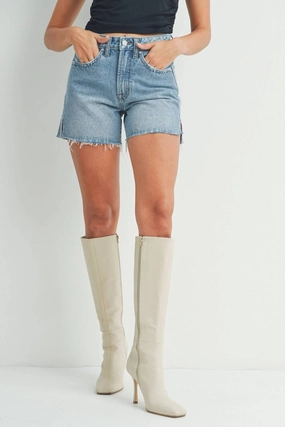 rayon fabric Sloane Shorts In Blue