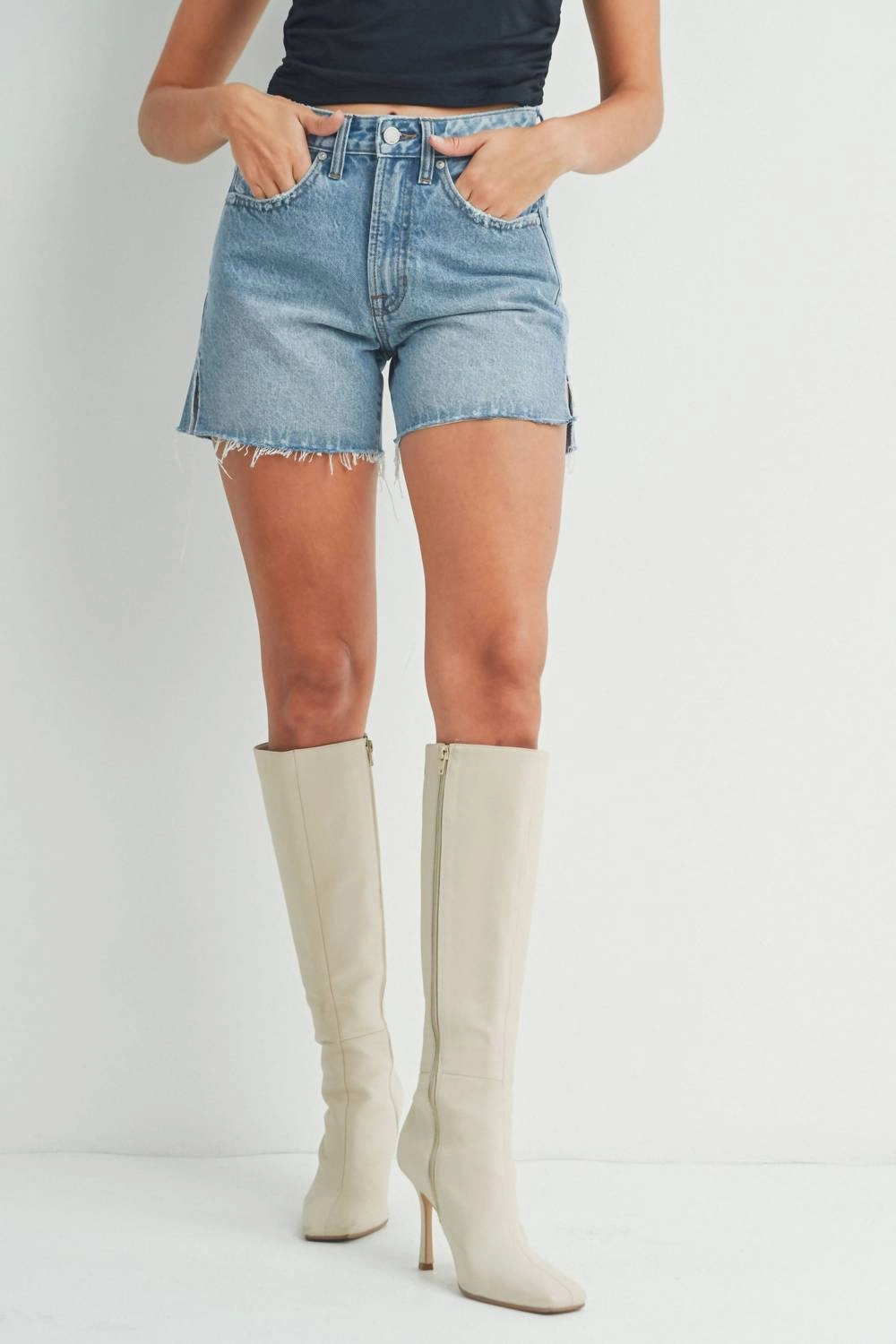 rayon fabric Sloane Shorts In Blue