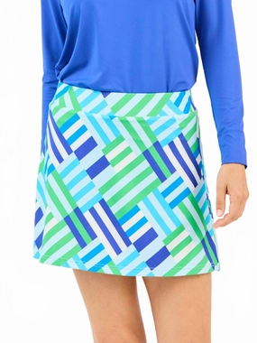 Flexible Side Panels light feel Saratoga Skort In Swept Away Green