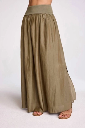 Jones Maxi Skirt In Moss Global Inspiration