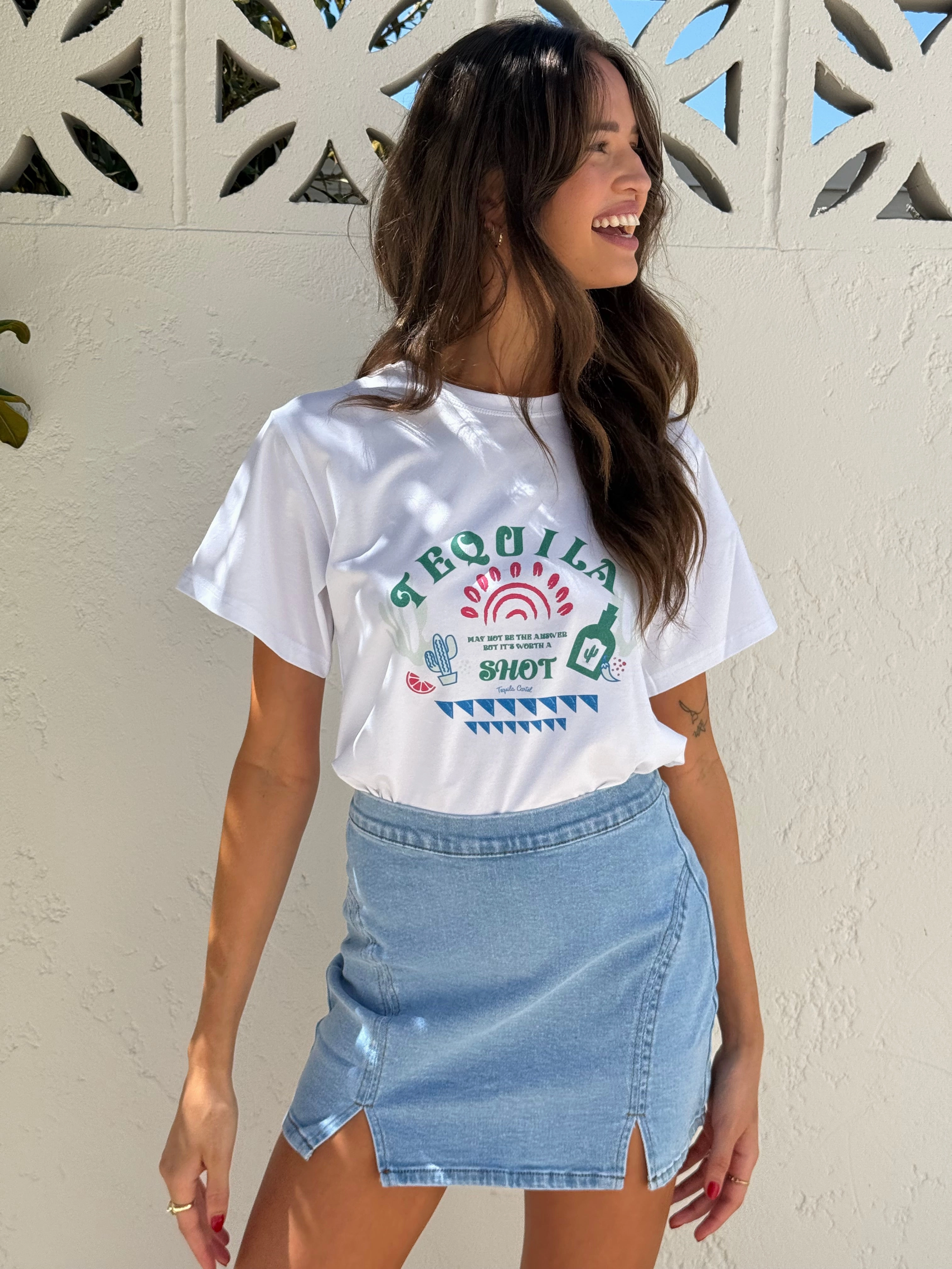 DENIS DENIM MINI - LIGHT WASH Back Slit Urban Fashion