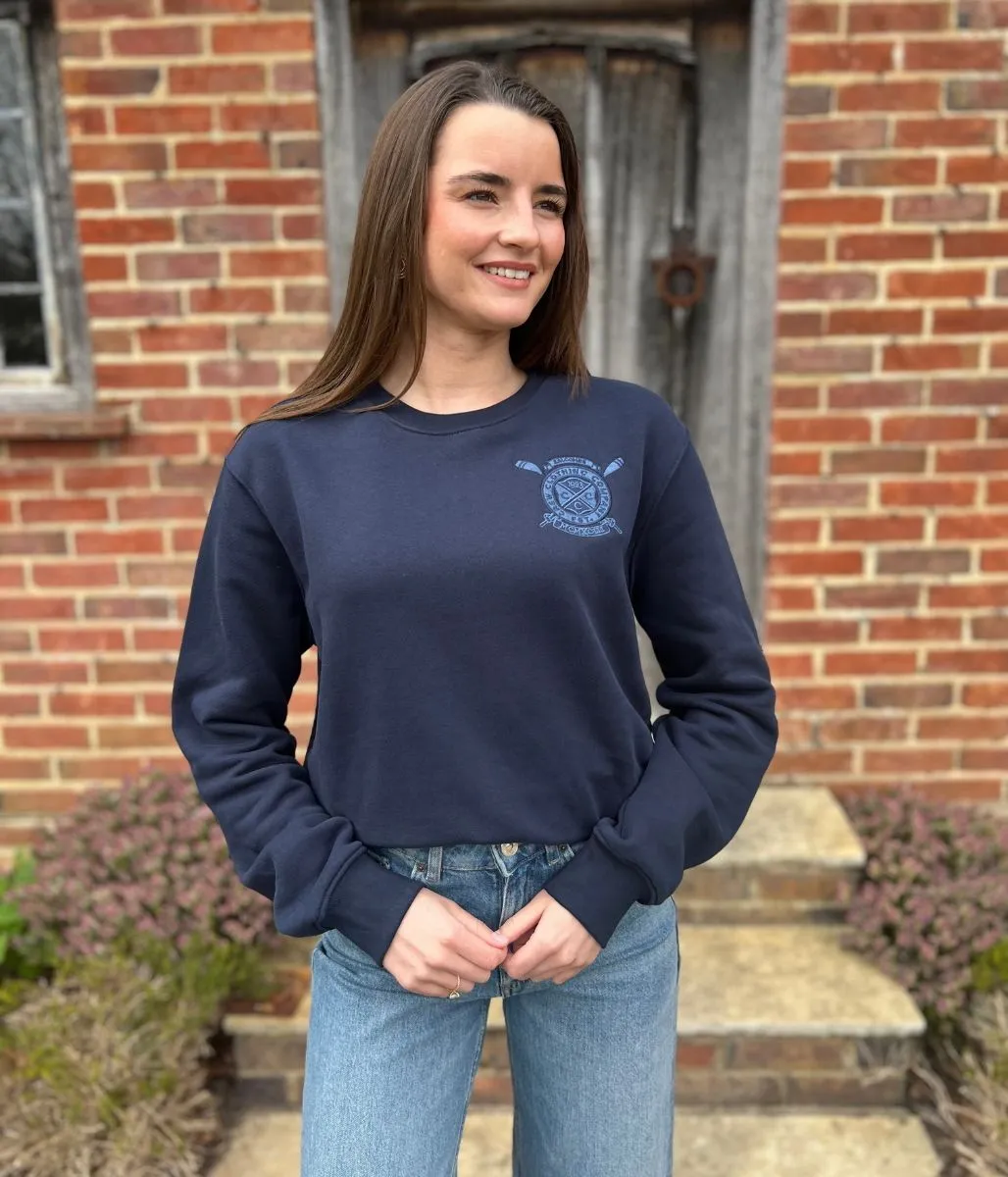 MultiPocketDesign V-neck Blouse Navy Salcombe Embroidered Crew Neck Sweatshirt