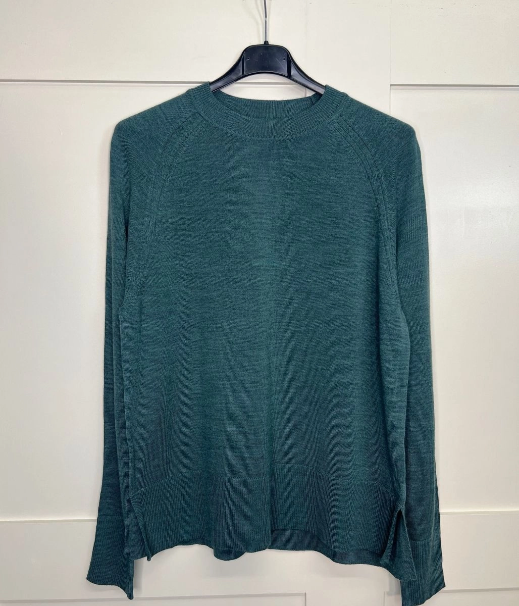Sea Green Fine Merino Wool Jumper Fit Comfort Wear