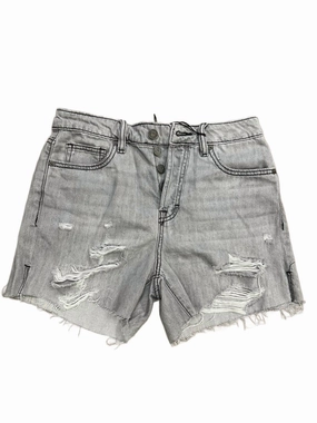 RecycledPolyester Sofie With Side Slits Mom Shorts In Grey