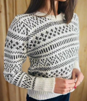 Seasonal Wear Sporty Flex Jacquard Crew Neck Merino Wool Jumper