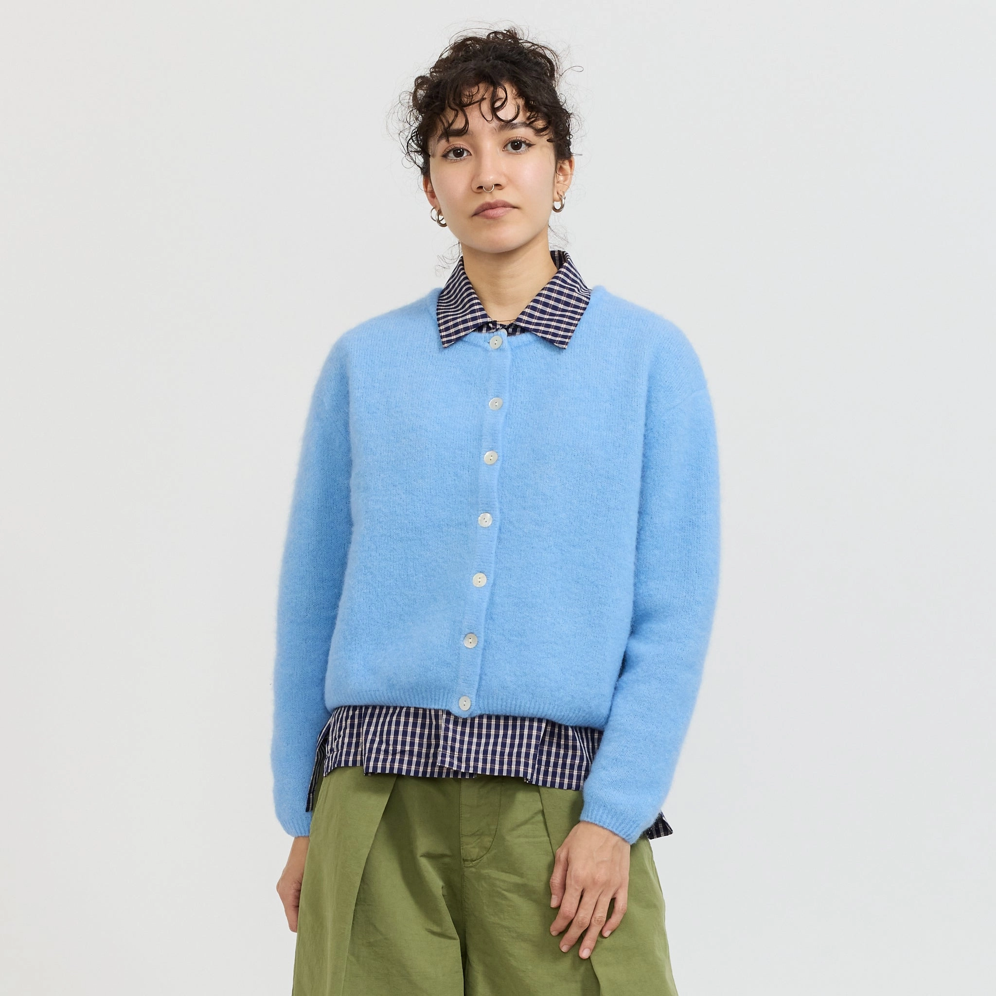 Vitow Cardigan Atmosphere Melange Ribbed Hem Detailing