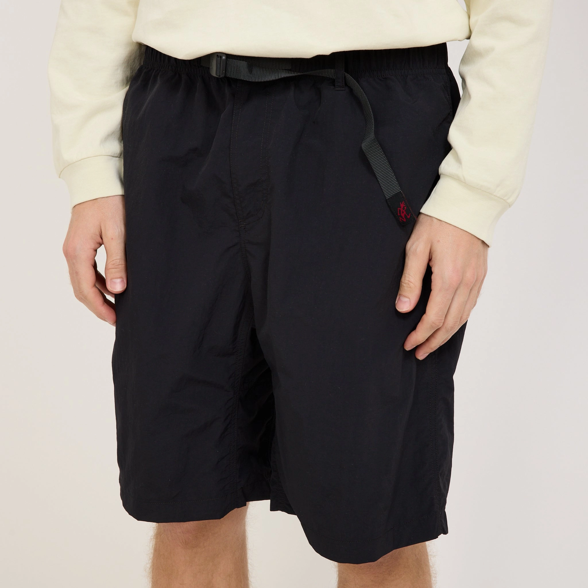 beachy vibe Work Ready Nylon Loose Short Black