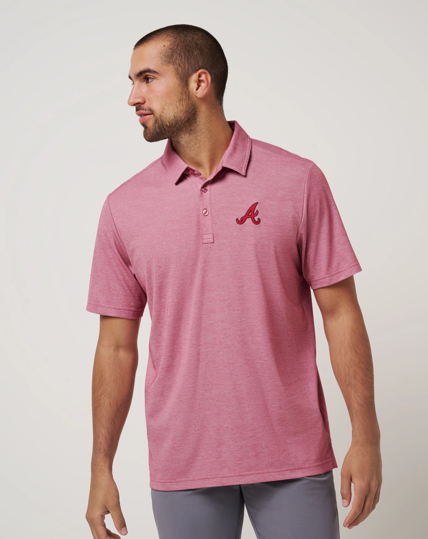 Professional Style Atlanta Braves Playoff Pitch Polo