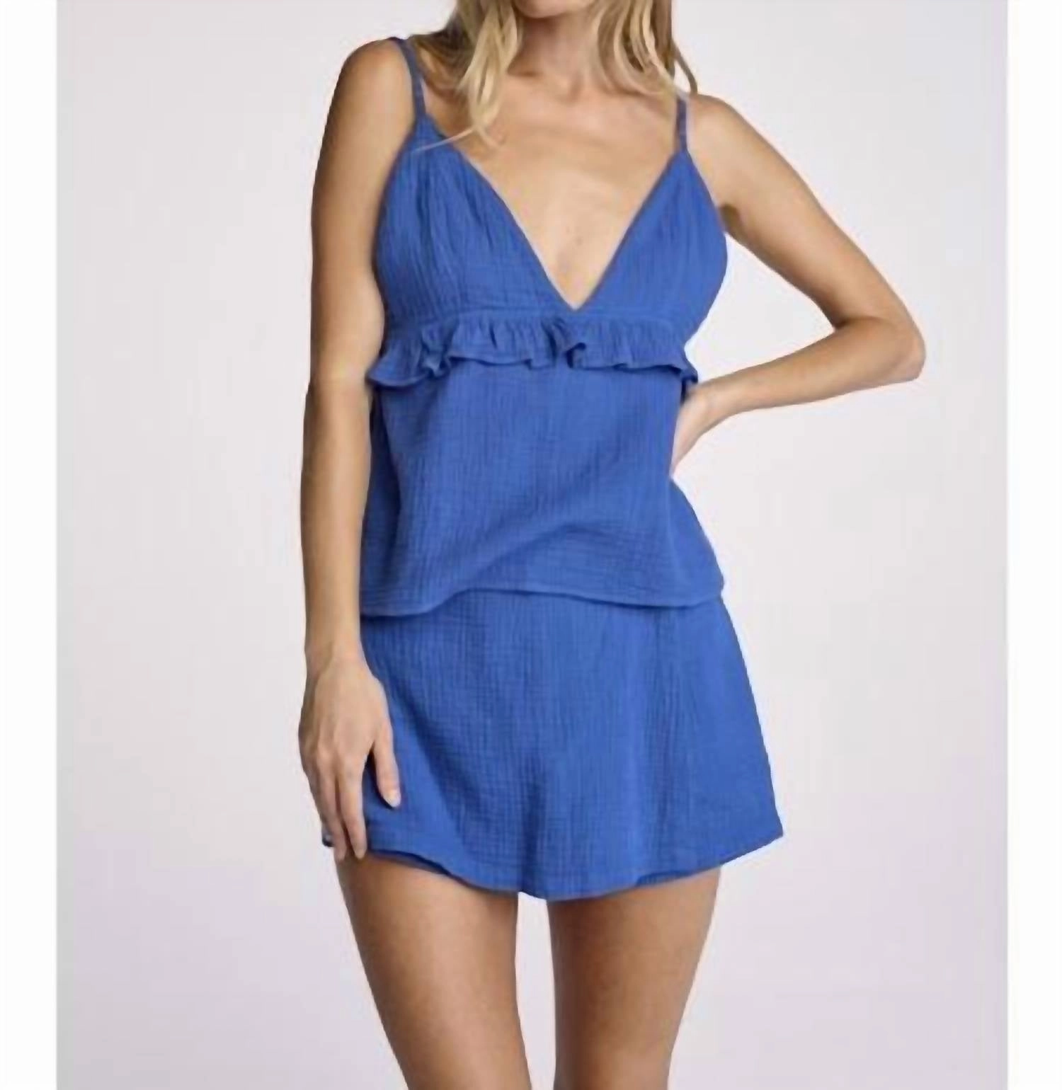 Modern Design Lake Skorts In Olympian Blue