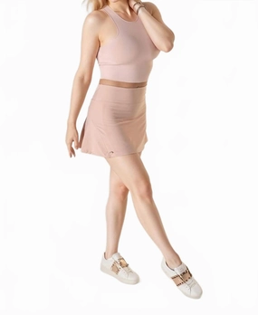 Stay Cool Pleated Golf Skirt In Blush Pink