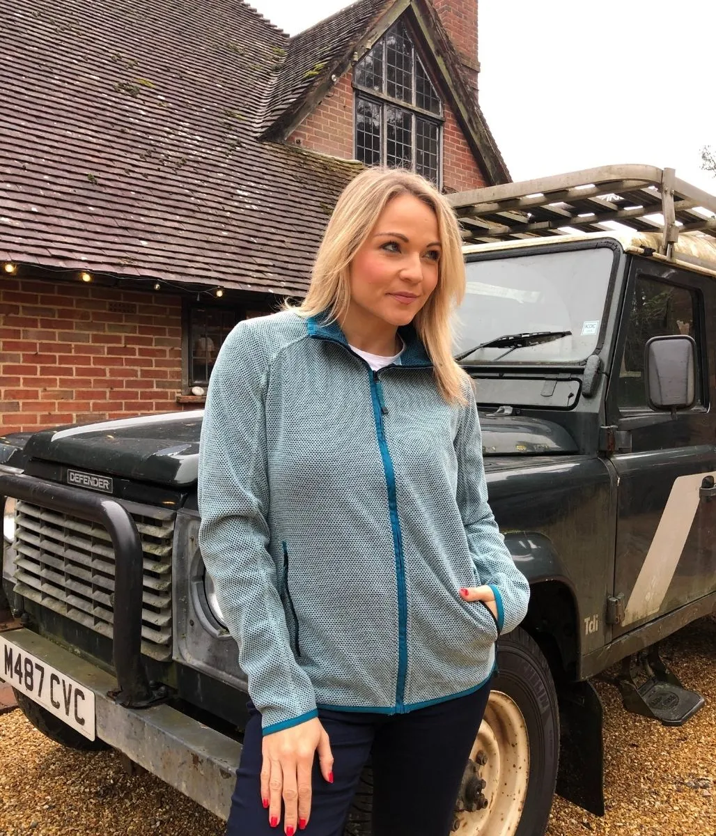 Comfy Feel Everyday Cozy Blue Kinwood Full Zip Fleece