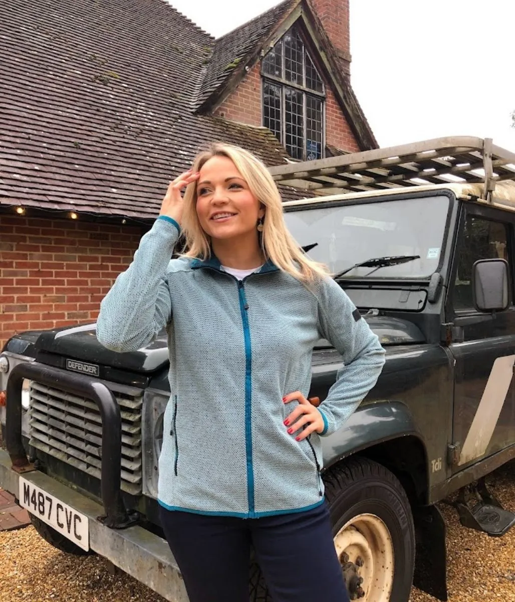 Reinforced Elbow Patches Blue Kinwood Full Zip Fleece